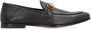 Web detail leather loafers-1